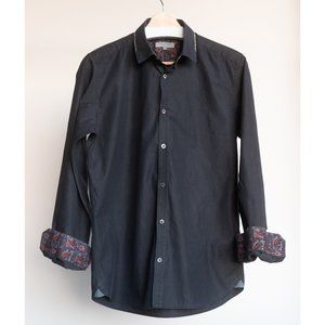Ted Baker Men's Shirt Slim Fit Black Size M